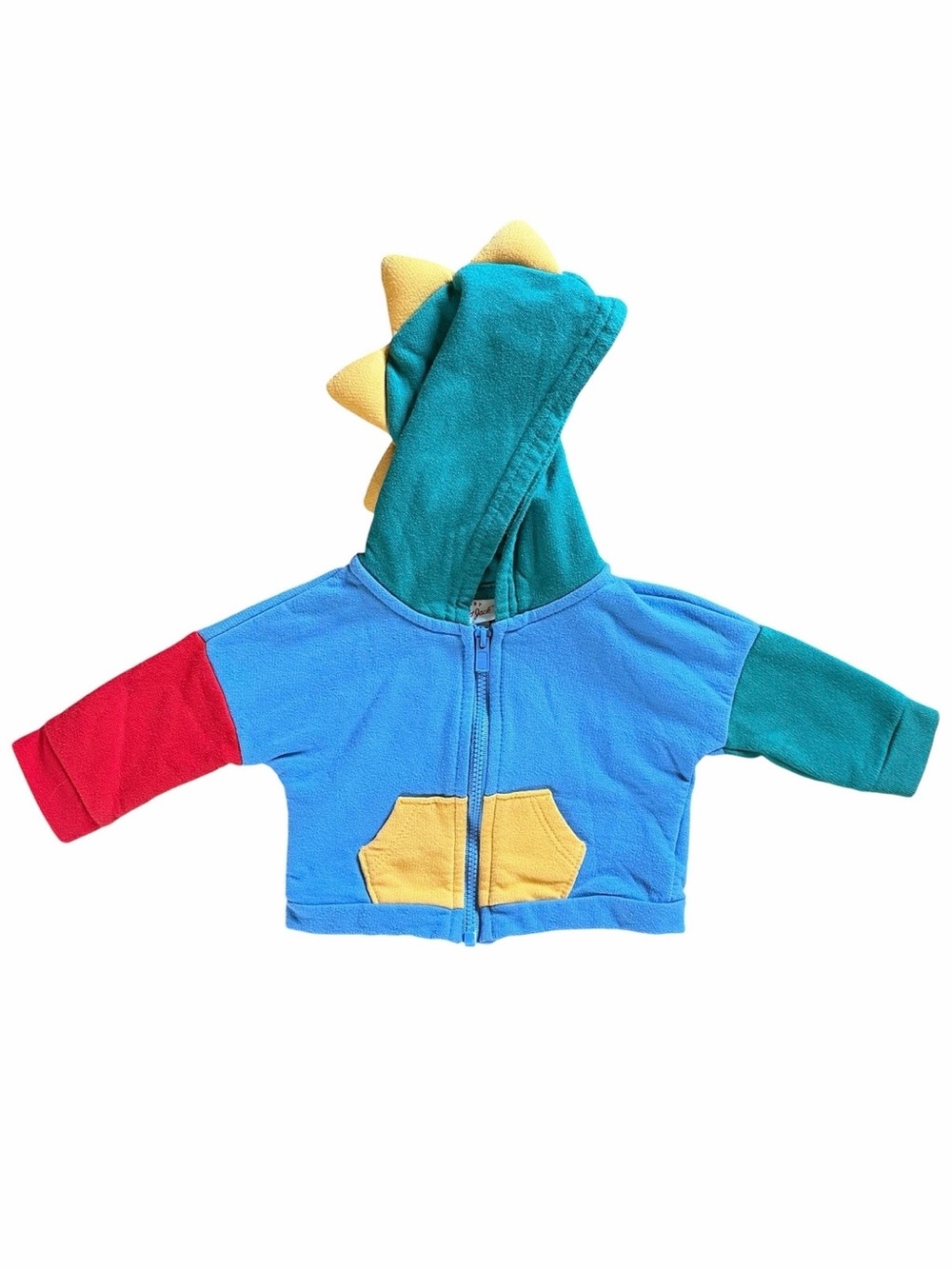 Cat & Jack Newborn Baby Dinosaur Hoodie Jacket Full Zip Colorblock Multi Unisex